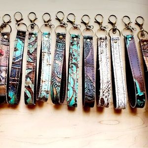 Genuine leather key strap